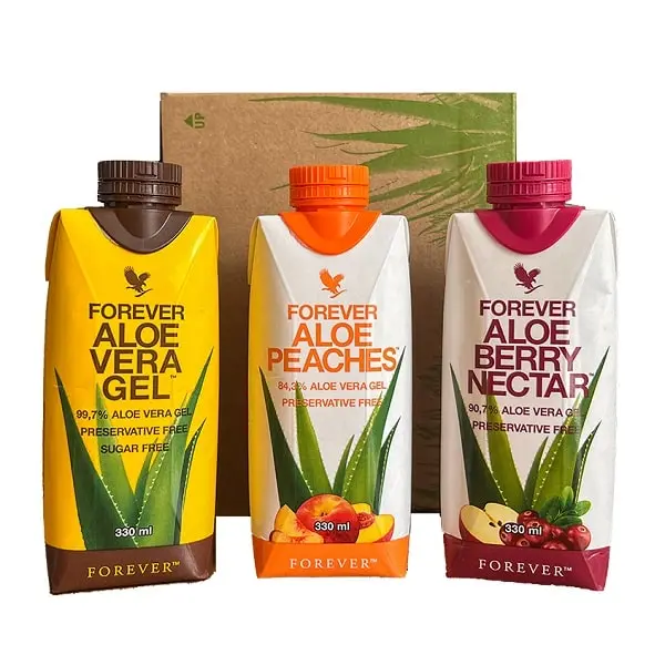 Forever Aloe Vera Gel, Aloe Berry Nectar, Aloe Peaches - Bevanda di Aloe Vera Forever Living